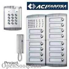 جميع نظم الإنتركم الصوتية والمرئية ماركات Farfisa Urmet الإيطالية،- COMMAX كورى Audio intercom – Video intercom – Digital Intercom وتشمل جميع الأنظمه جميع الملحقات من أسلاك ومشتملاتها، وحدات خارجية...