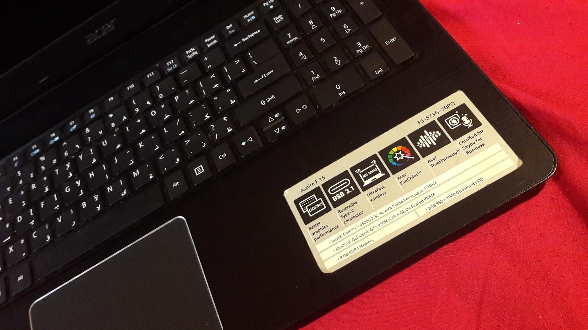 laptop Acer aspire f 15 core i7 من الخارج
لا تنسَ أنك شاهدت هذا الإعلان في عنكبوت
يعتبر جديد...