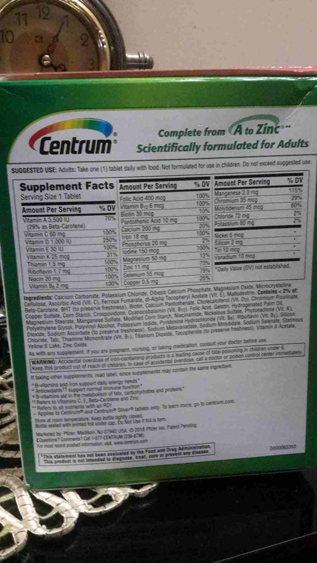 Centrum adult men 425 tables من امريكا
لا تنسَ أنك شاهدت هذا الإعلان في عنكبوت
Centrum adult men...