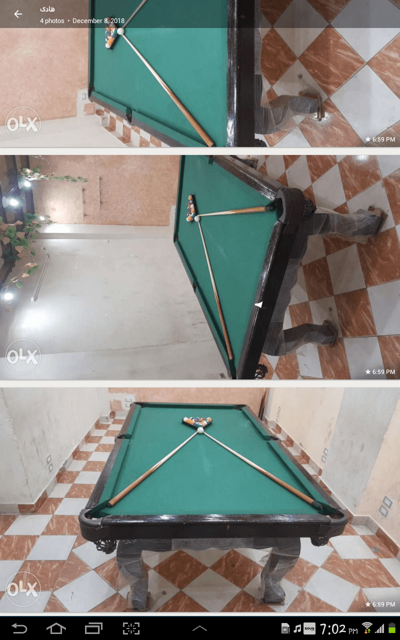 ترابيزة بلياردو بحاله ممتازه مع كل مستلزماتها
لا تنسَ أنك شاهدت هذا الإعلان في عنكبوت
ترابيزة...