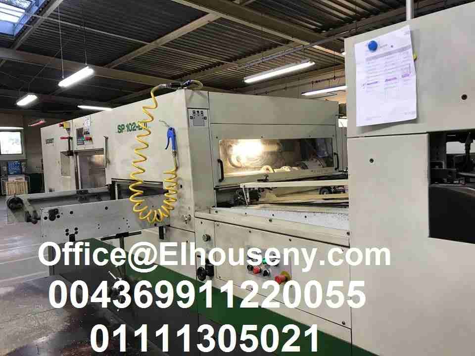 ماكنية تكسير بوبست مقاس فرخ
BOBST SP 102 E II
السنة: 1997
الحد الأقصى للحجم: 102 × 72 سم
الحد الأدنى للحجم: 40 × 35 سم
قوة القطع حتى 2.5 MN (250T)
سرعة الجري 7500
وحدة تجريد
لوحة التحكم...