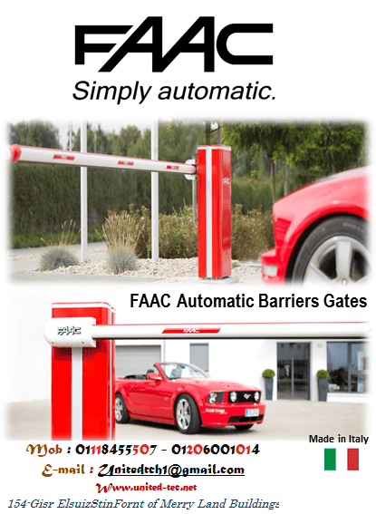 متوفر الان مع الشركه المتحده للاتصالات
FAAC بوابات
"A140 air - Automations for sliding doors "
- أول نظام آلي للأبواب المنزلقة مصمم لتلبية احتياجات السوق وحماية بيئتنا.
- أول نظام آلي يقو...