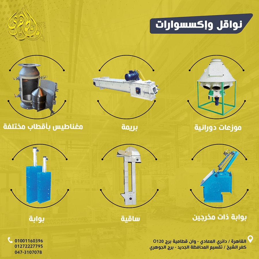نواقل واكسسوارات خط إنتاج الاعلاف
