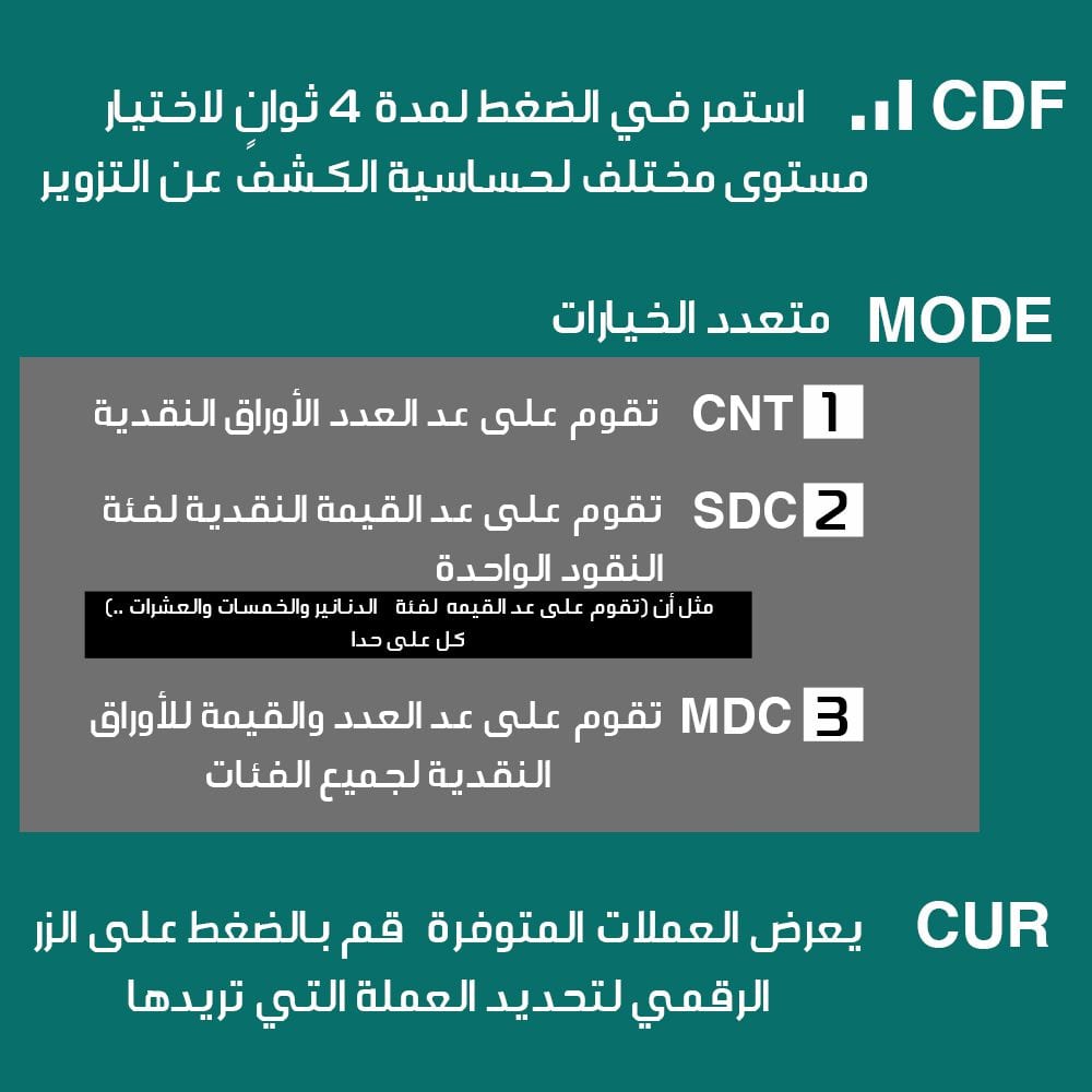 ماكينة عد النقود عالية الجودة حساب اجمالي القيمة مكائن عداد النقود